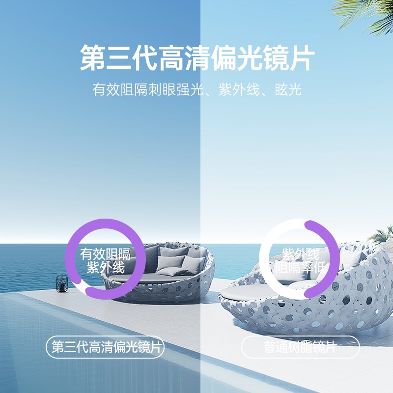 2024新款渐变色墨镜女款高级感防紫外线防晒粉色大框偏光太阳眼镜