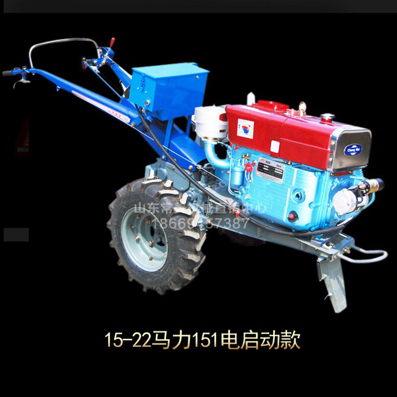 常美15-22马力东风151型手扶拖拉机旋耕机开沟器电动农用耕地机