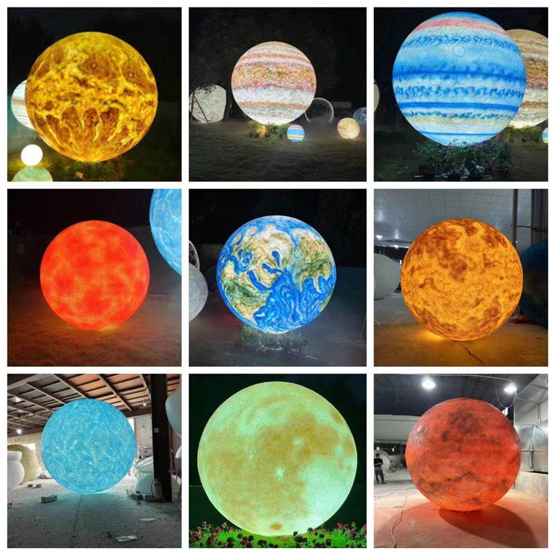 超大陨坑月球灯网红打卡景区月亮灯氛围灯户外防水落地星球灯巨型