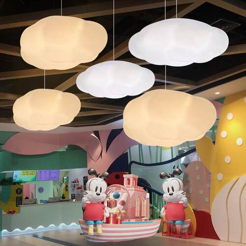 云朵吊灯服装店奶茶铺商用造型灯饰餐厅幼儿园游乐场图书馆白云灯
