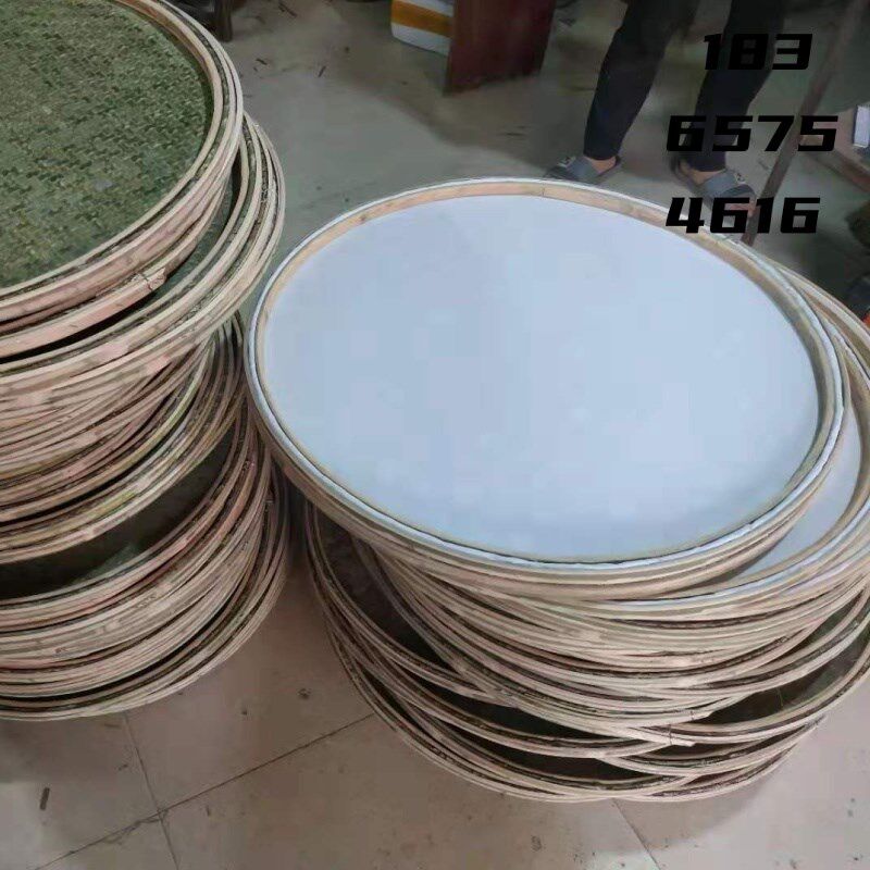 蒸肠粉的簸箕布窝加布款带布簸箕布拉肠工具竹编圆形烫皮蒸盘