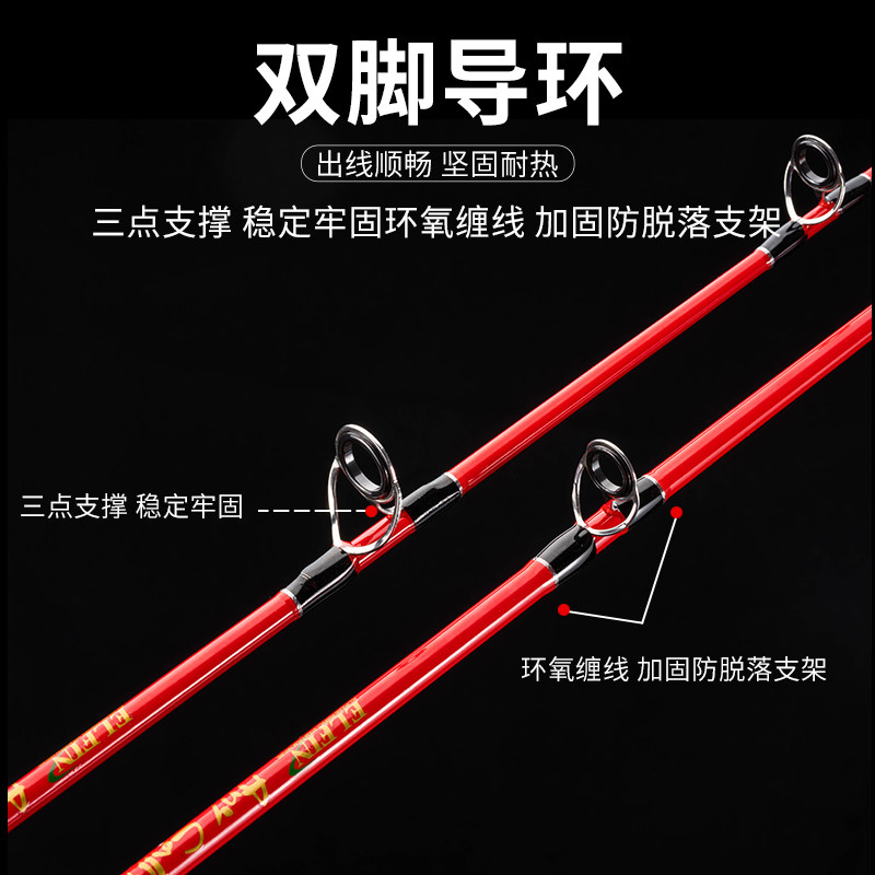 实心海钓船竿 综合型船筏钓竿 铁板竿电绞用船钓竿