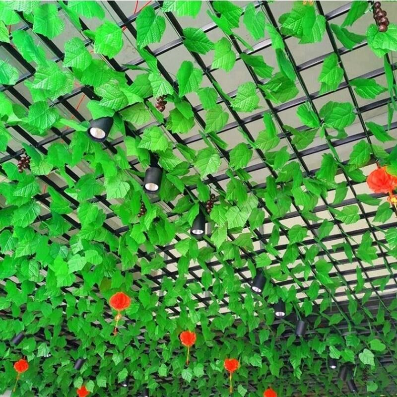 仿真葡萄叶爬山虎植物藤条绿萝藤蔓装饰管道吊顶绿叶管道塑料假花