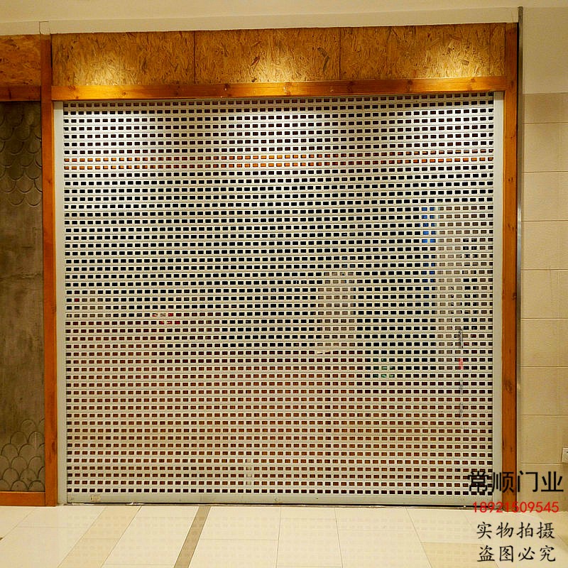 定做铝合金卷帘门卷闸门遥控车库门家用商用别墅电动门水晶门无锡