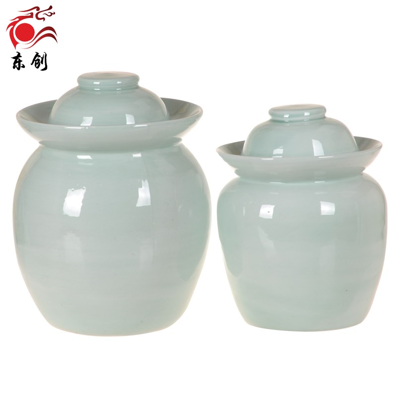 泡菜坛子景德镇陶瓷泡菜坛密封坛腌菜坛罐颜色釉储物罐无铅环保
