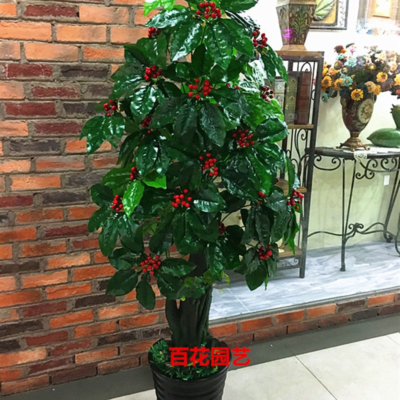 包邮假树金桔樱桃果树仿真绿植物树盆栽大型客厅室内假花装饰花艺