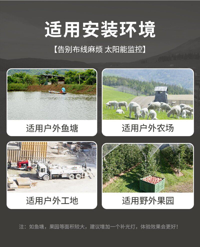 宝气4G无线摄像头无需网络无网手机远程室外家用户外太阳能监控器