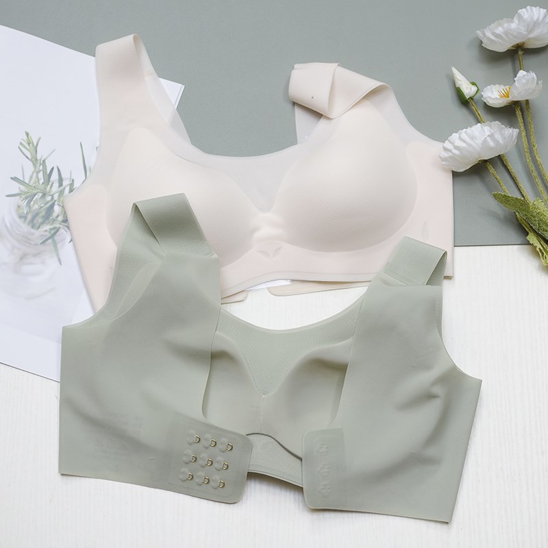 冰丝清爽超薄透气乳胶夏季无痕运动聚拢内衣女无钢圈无痕胸罩文胸