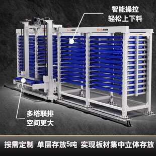 智能板材立体仓储货架自动化钣金料库重型抽屉式钢板铁板存放架子