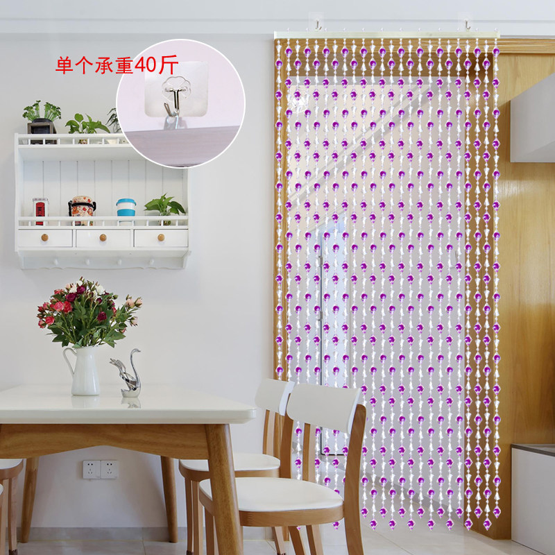 珠帘隔断帘风水欧式卧室少女门链子装饰塑料门连卫生间仿水晶玄关