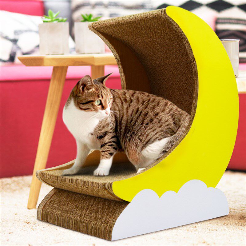 icle-叶仔月亮猫抓板大型猫抓窝猫咪磨爪神器可玩可睡一体款立式