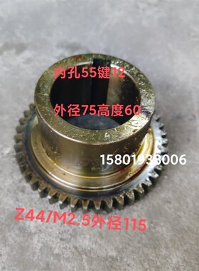 大连机床厂CKA6150 CAE6150数控车床配件20712齿轮Z44/M2.5内孔55