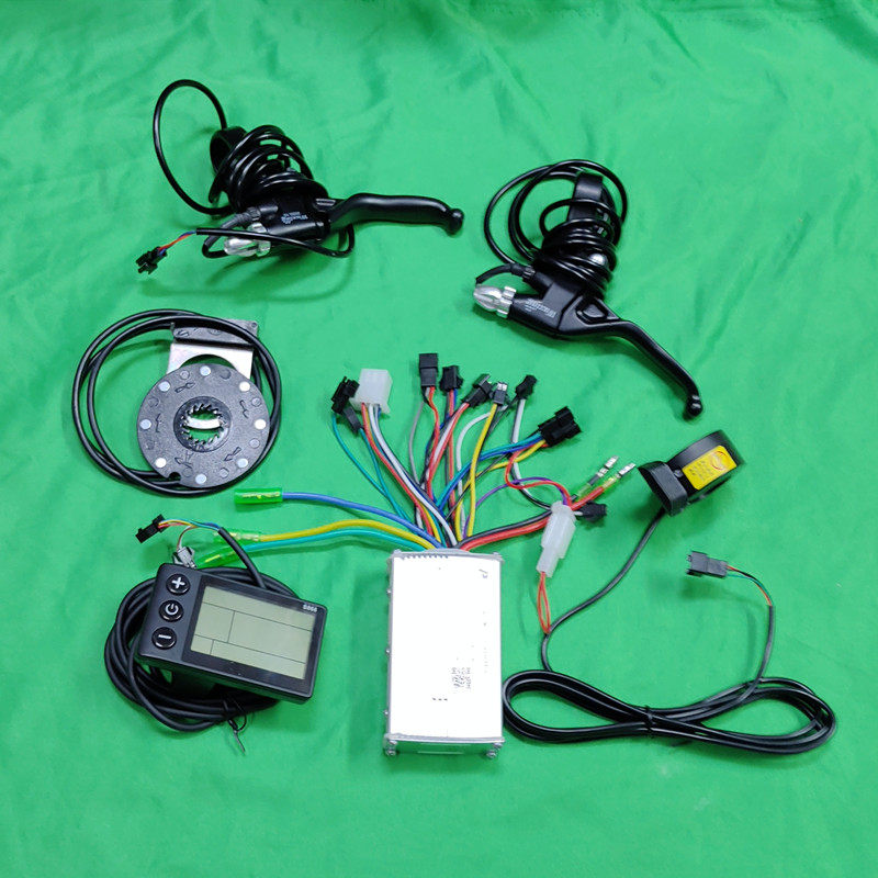 智能电动助力器山地自行车滑板车液晶仪表控制器套装软启动48V60v