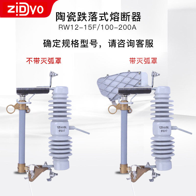 户外高压跌落式熔断器10KV开关RW12-15/100A-200A变压器保险令克