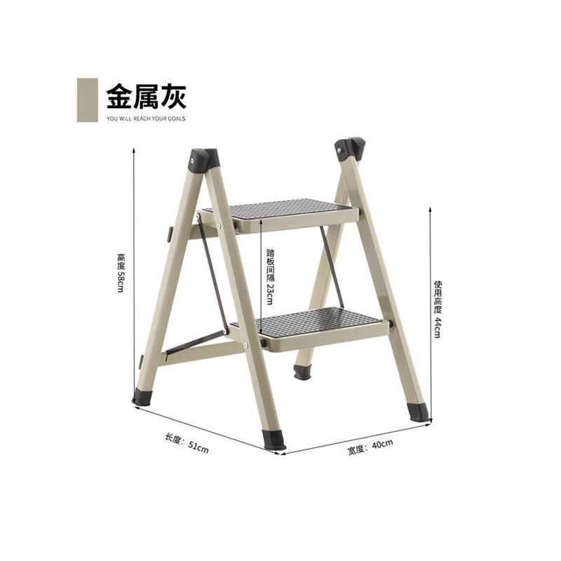 阶梯凳铝合金台阶凳家用二步折叠梯厨房两用凳三层楼梯凳子创意小