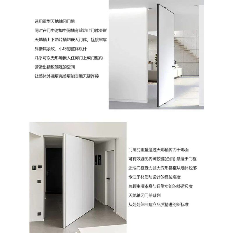 自动闭门器重型门天地轴合页回弹木门偏轴门旋转门地弹簧隐形铰链