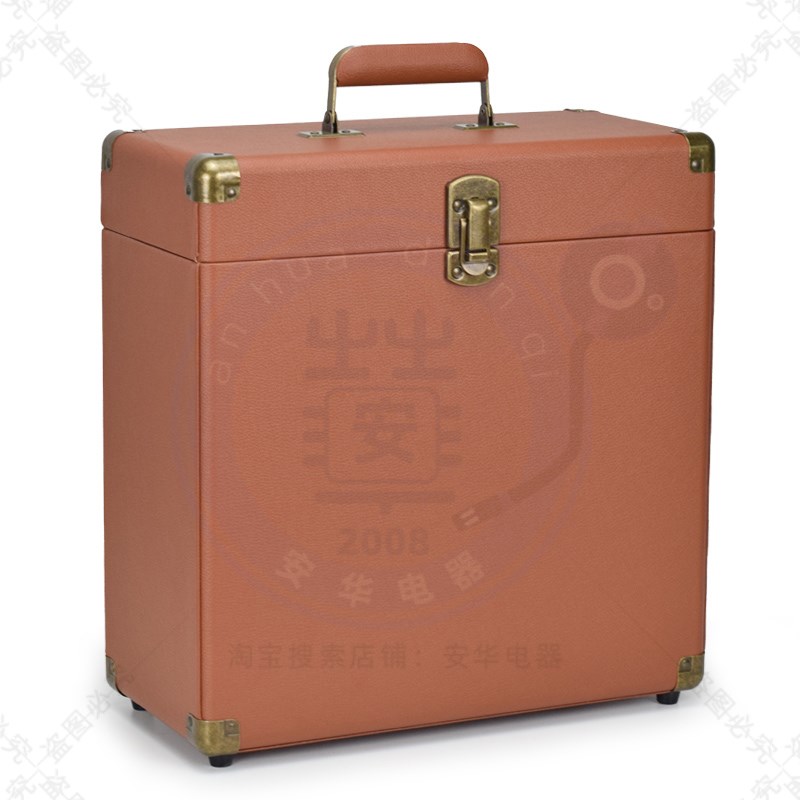 12寸黑胶唱片收纳箱LP唱片木质收纳盒有盖整理箱收纳影碟胶片箱