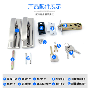 孔距130单舌卧室木门把手锁中式不锈钢房门锁/天宇单舌锁GT00301L