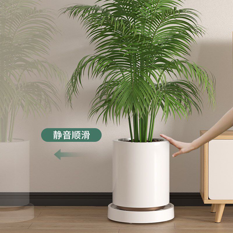 花盆托盘底座轻奢高档带接水盘大号塑料加厚绿植盆栽万向轮拖盘