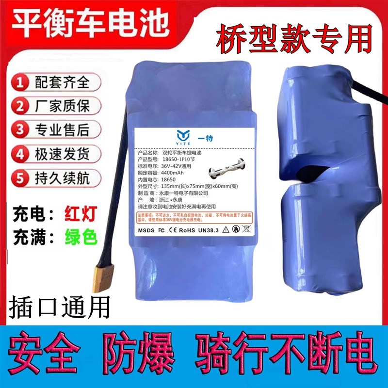 平衡车电池36v通用凹槽双轮扭扭行车42V锂电池领奥左拉专电瓶系梦