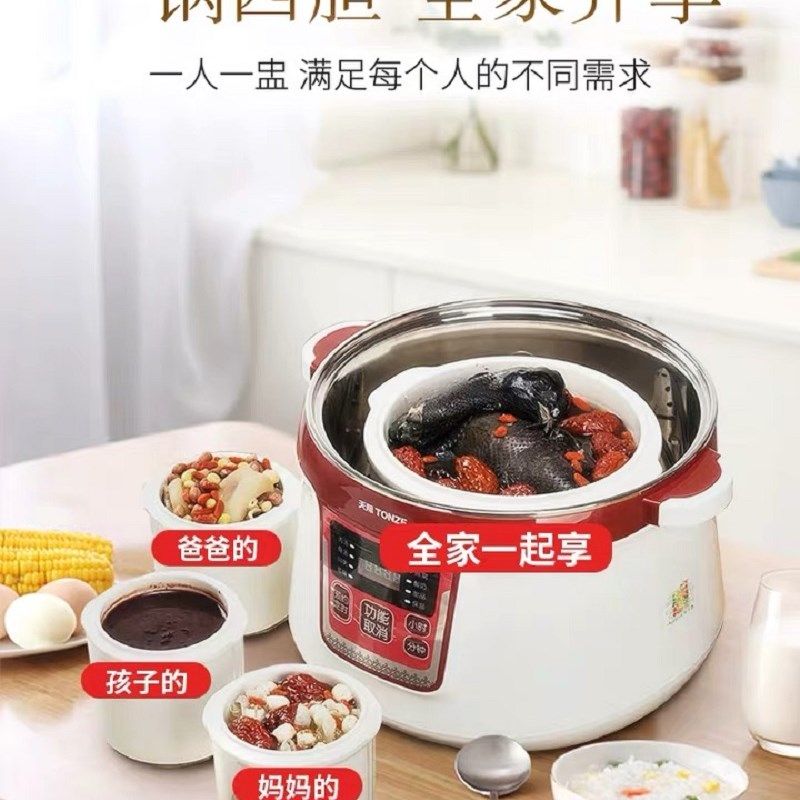 天际智能电炖锅1-4-5人不锈钢隔水炖全自动煲汤BB粥燕窝盅3.2L