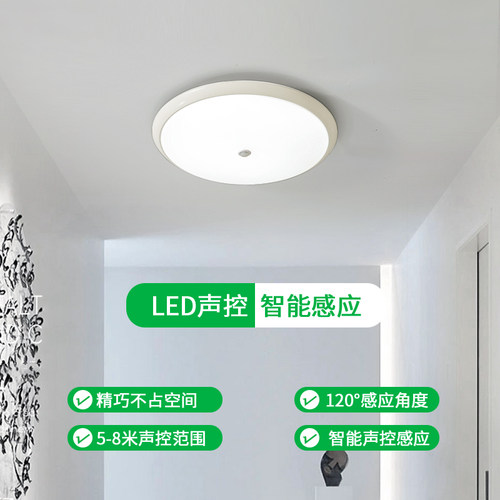 走道灯走廊灯led三防吸顶灯现代简约感应灯具入户玄关阳台灯Z125