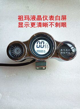大龟王祖马电动车液晶仪表48V60V72v里程表配件电动车电量显示仪