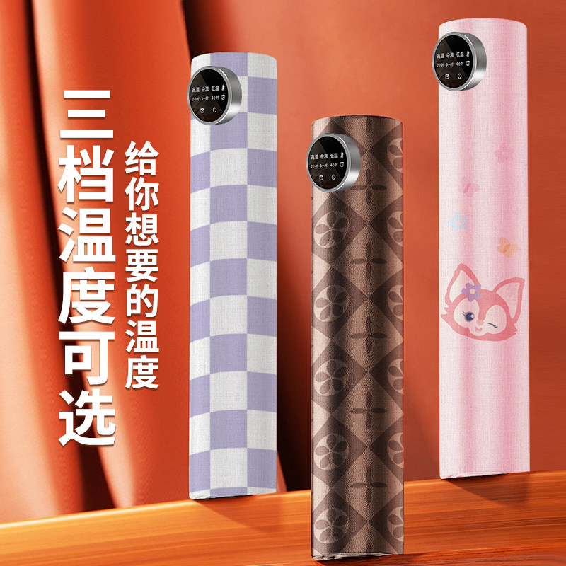 麻布加热滑鼠垫办公室电脑桌面超大号暖手发热垫学生加热保暖桌垫