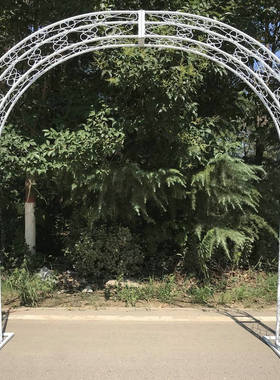 欧式铁艺拱门架子草坪婚礼鲜花爬藤花架韩式花门新款婚庆道具布置