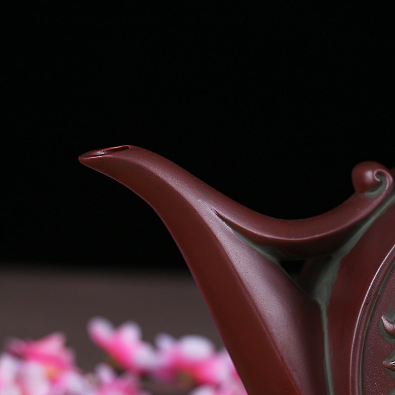 紫砂壶纯手工宜兴花茶壶茶具套装陶瓷青铜器泡茶壶朱泥大龙紫砂壶