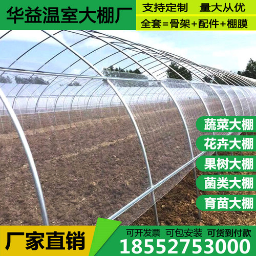 温室种植大棚钢管架智能花卉蔬菜连体联动景观出口椭圆管大棚全套
