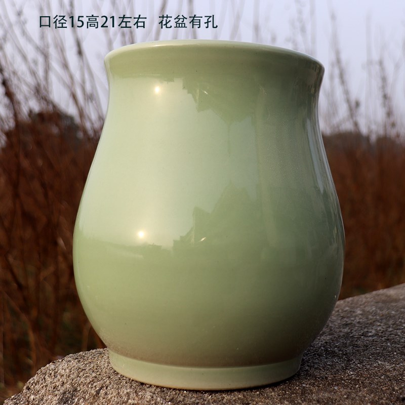 2024新品景德镇陶瓷手工透气土陶罐子简约清新三角梅水仙多肉花盆