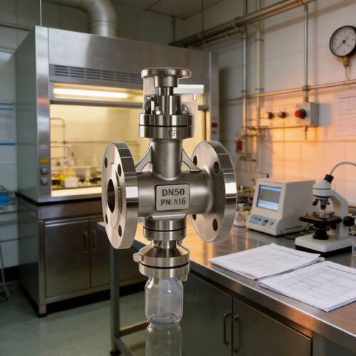 手动玻璃容器安全密闭取样 304 316不锈钢法兰取样阀 衬氟 耐腐蚀