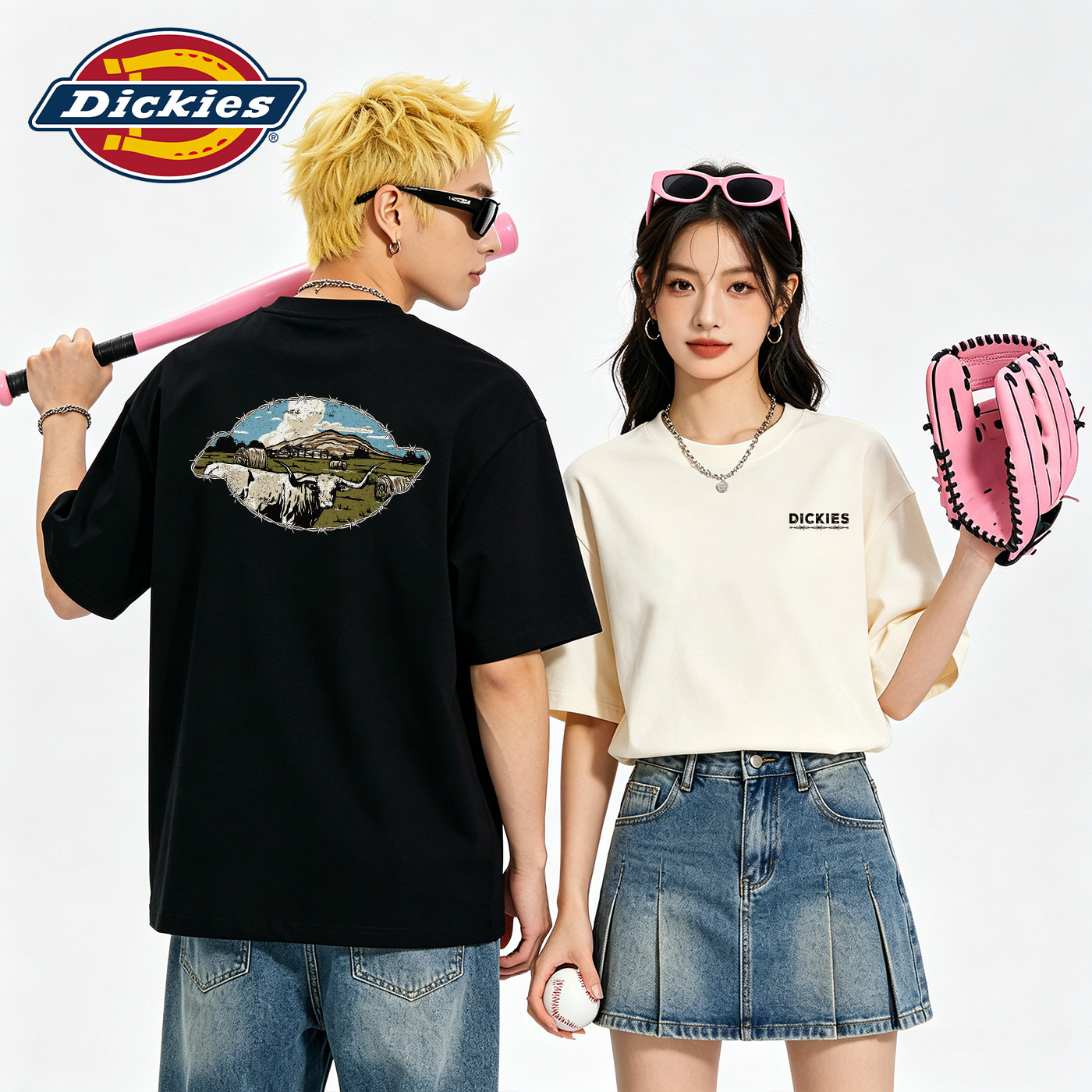 【100%纯棉】dickies潮牌短袖男