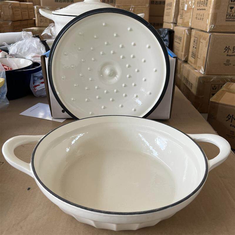 顺丰包邮28妈咪锅海鲜锅出口铸铁珐琅锅家用炖锅汤锅电磁炉燃气灶