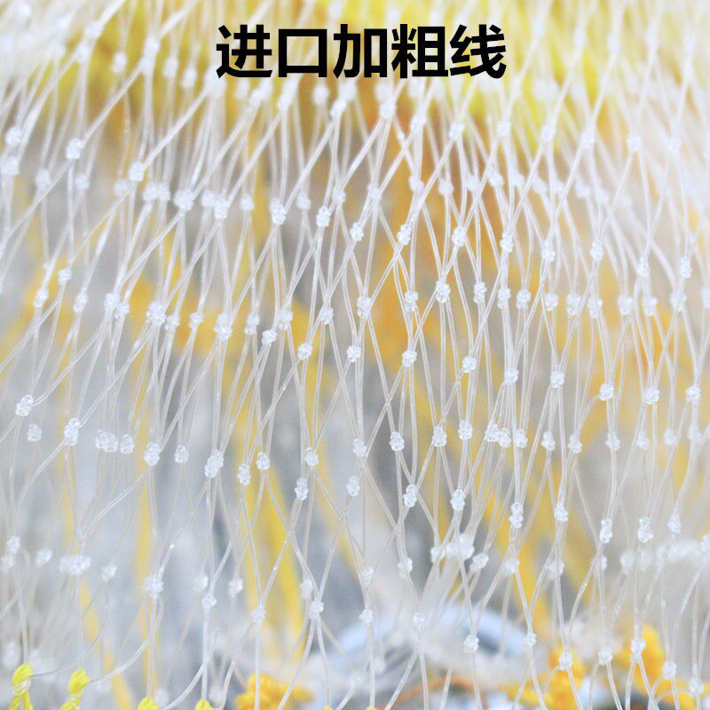 小密网眼手撒网大飞盘加重铁链条式加粗鱼网自动捕鱼半指抛网旋网