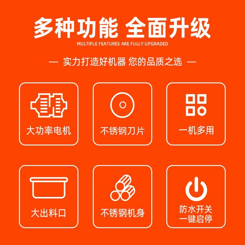 多功能电动切肉机商用切肉片肉丝肉沫肉丁机大功率碎肉切菜机