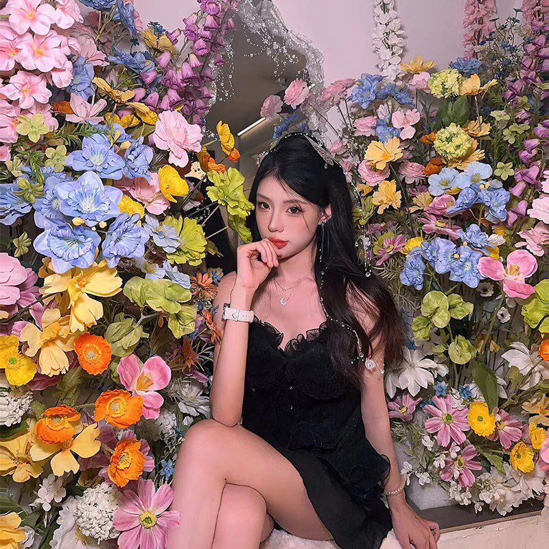 莫奈花园花艺造型仿真花墙门头装饰假花橱窗室内挂壁网红拍照打卡