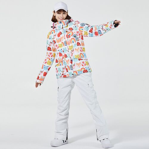 滑雪服女套装单双板滑雪衣裤冬季户外防风防水保暖加厚滑雪服套装