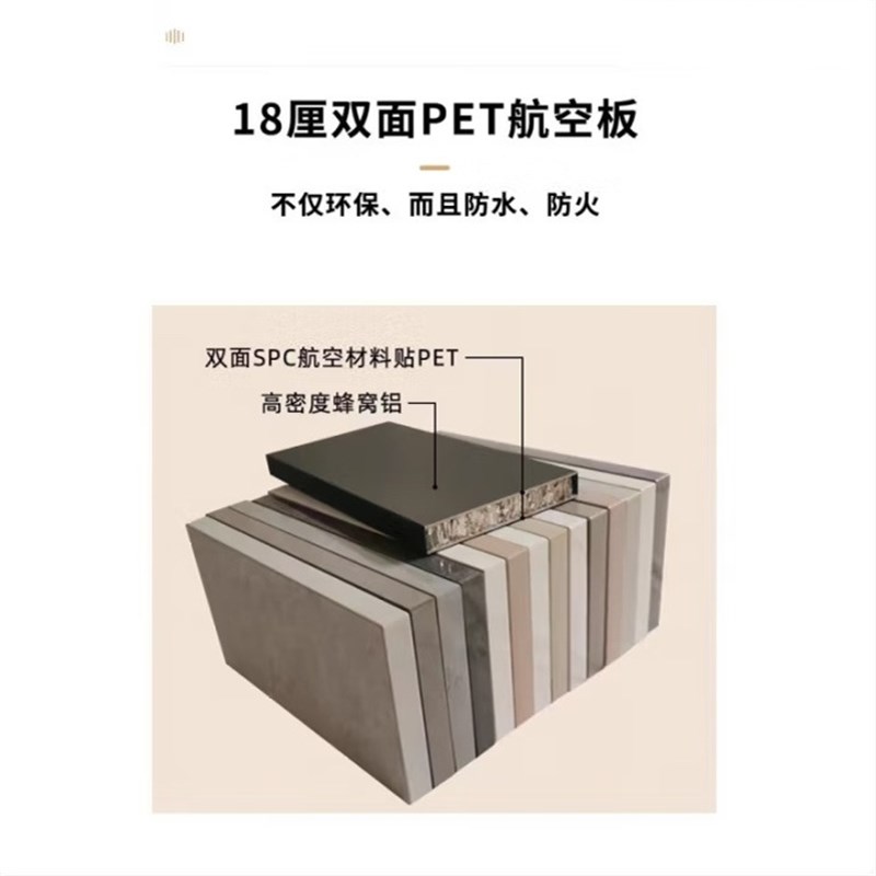 pet肤感高光铝合金衣柜门厨房柜门定制18厘蜂窝板自装整体橱柜门图片