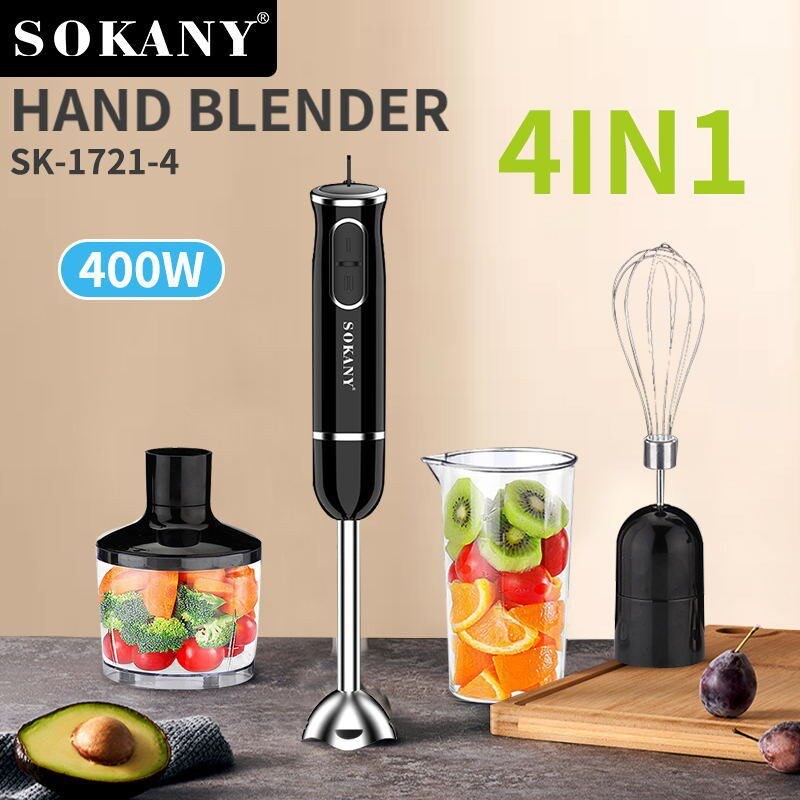 出口手持料理棒多功能家用打蛋器绞肉机不锈钢绞肉机sokany