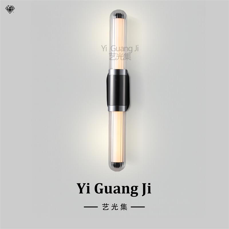 意式极简高级感卧室床头玻璃壁灯现代轻奢客厅背景墙走廊走道灯具
