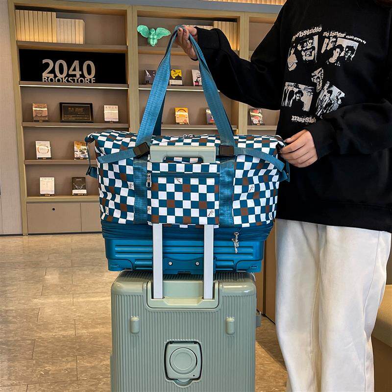 短途旅行包大容量带轮子拉杆行李袋轻便旅游包可折叠收纳袋手提包