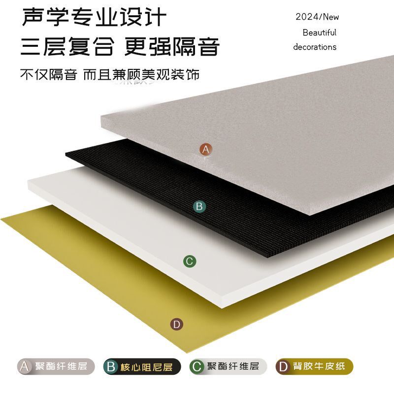 阻尼隔音板吸音墙贴自粘隔音棉隔音毡墙体卧室天花板家用墙面装饰