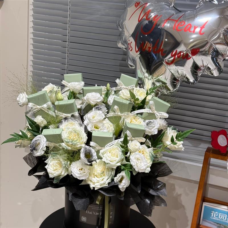鲜花同城速递玫瑰创意烟花信封花束礼盒生日全国广州杭州成都配送