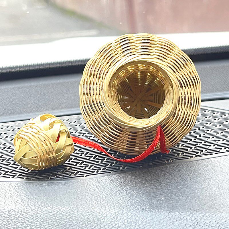 蚂蚱笼子三穗竹编挂件蝈蝈篓蛐蛐篓昆虫有盖笼鸟笼配件小笼子虫具