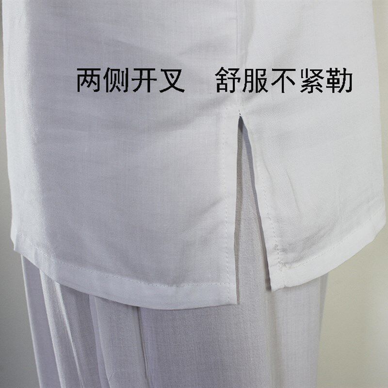 中老年夏人造棉绸男装T桖绵绸短袖长裤睡衣爸爸套装家居服短裤薄