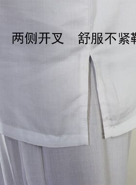 中老年夏人造棉绸男装T桖绵绸短袖长裤睡衣爸爸套装家居服短裤薄