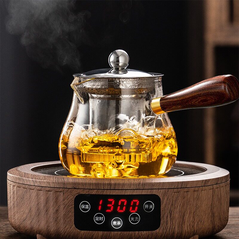 侧把玻璃公道杯加厚茶滤茶漏一体高档泡茶公杯耐热茶海过滤分茶器
