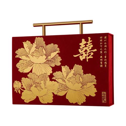 订婚彩礼钱盒聘礼箱子礼金盒现金礼盒聘金盒结婚提亲装钱高档彩礼